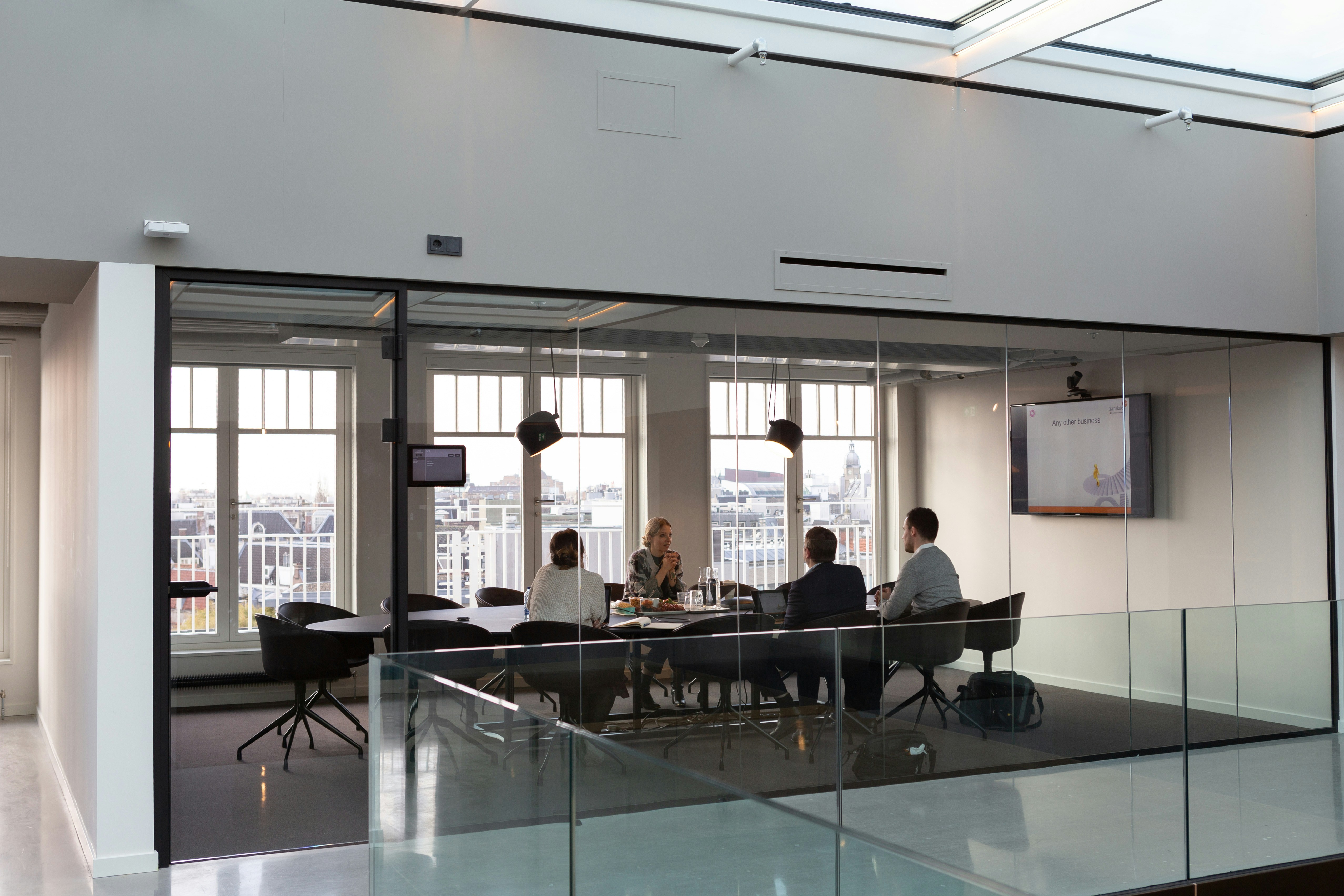A corporate meeting
